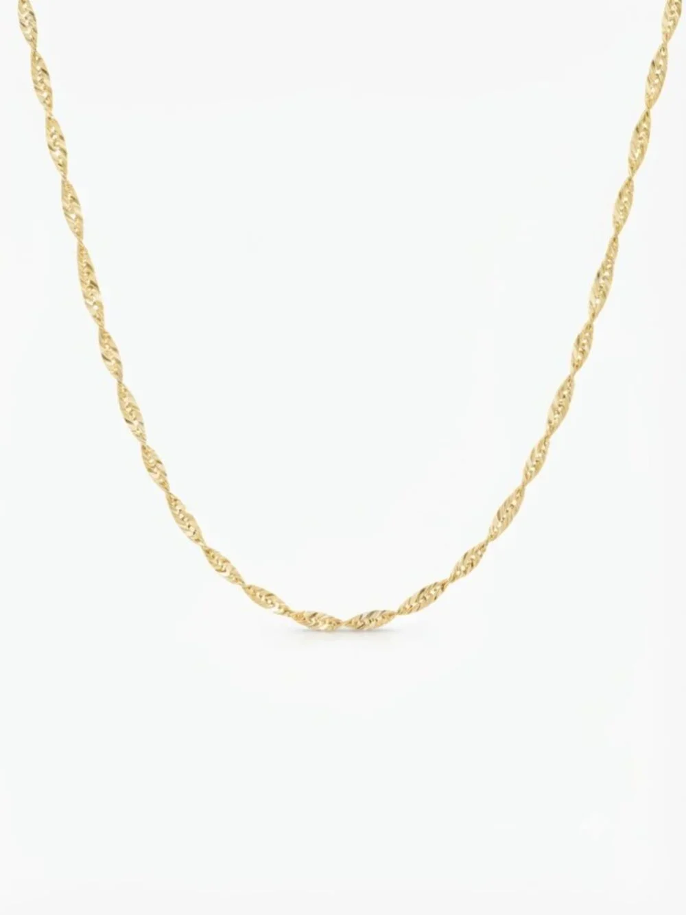 18K Gold Necklace for Women, Wavy Chain Necklace, Elegant Minimalist Jewe